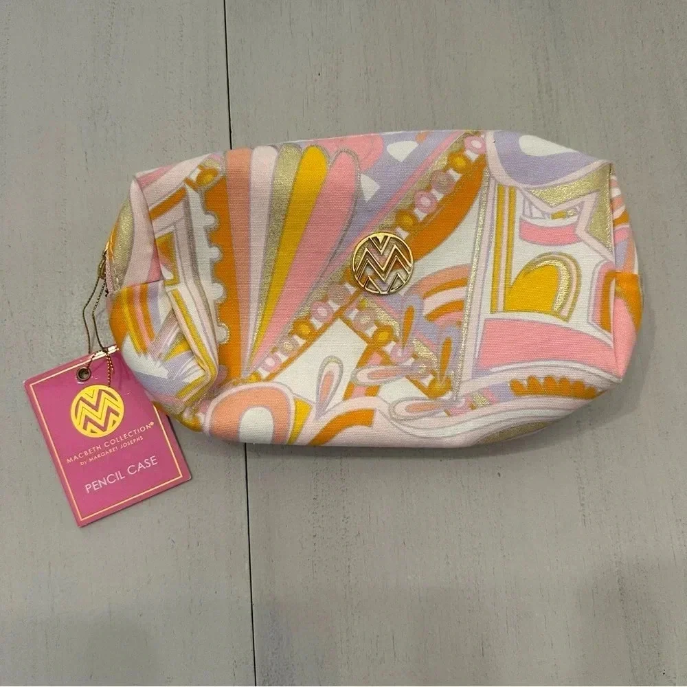 Macbeth Collections by Margaret Josephs Women’s Colorful Zip Up Pencil Case NWT